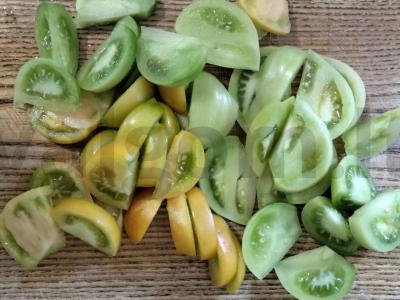 Aštrūs žali pomidorai per 24 valandas Žingsnis 1