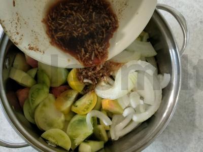 Aštrūs žali pomidorai per 24 valandas Žingsnis 7