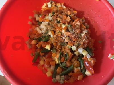 Kepta upėtakis su daržovėmis Žingsnis 3