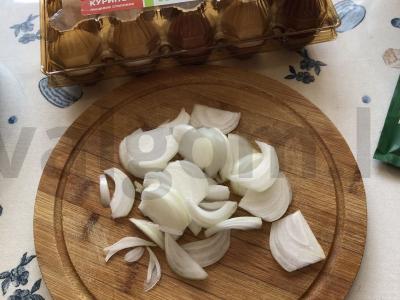 Omletas su šonine ir svogūnais Žingsnis 2