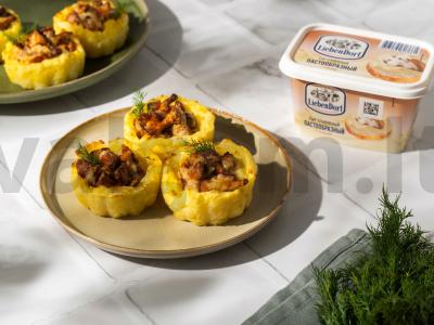 Bulvių krepšeliai su grybais pagrindine nuotrauka