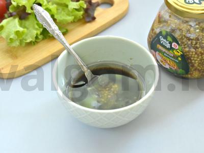 Garstyčių padažas daržovių salotoms Žingsnis 4