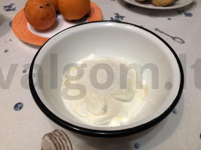 Desertas su persimonu Žingsnis 1