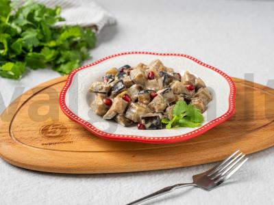 Grietinėlės baklažanai pagrindine nuotrauka