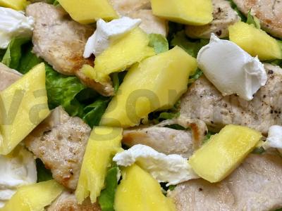 Salotos su kalakutiena ir mangais Žingsnis 6