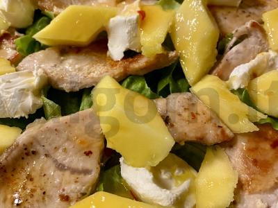 Salotos su kalakutiena ir mangais Žingsnis 7