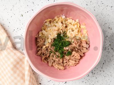 Sumuštinis su tunų užtepu Žingsnis 1