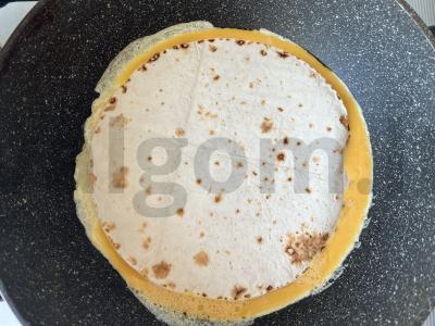 Rytinė tortilija su omletu ir daržovėmis Žingsnis 3