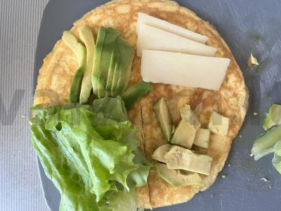 Rytinė tortilija su omletu ir daržovėmis Žingsnis 6