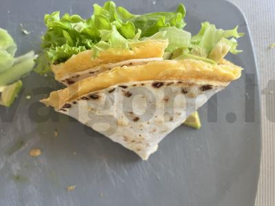 Rytinė tortilija su omletu ir daržovėmis Žingsnis 9