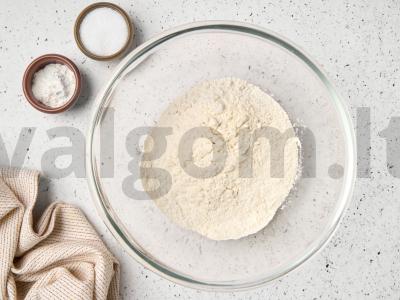 Varškės pretzeliai orkaitėje Žingsnis 1