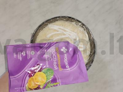 Salotas „Gribų krepšelis“ su pievagrybiais, daržovėmis ir sūriu Žingsnis 8