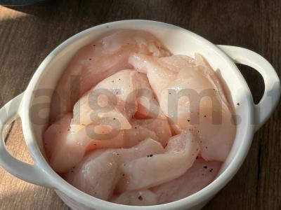 Salotas su vištiena ir kepta feta Žingsnis 1