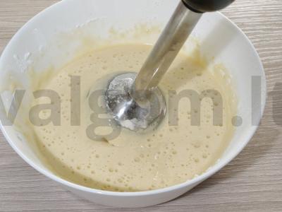 Makų apkepas iš skyrų be miltų Žingsnis 3