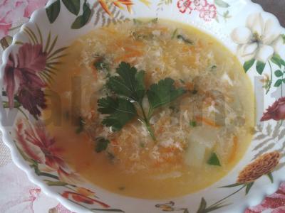 Kiaušinių sriuba su perliniu miežiu pagrindine nuotrauka