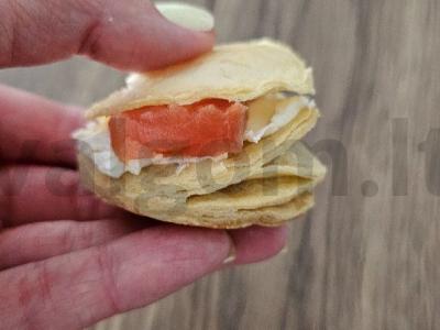 Kanarė su varškės sūriu ir silke sūdyta upėtakiu Žingsnis 8