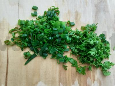 Daržovių salotas su saldžiąja kukurūzų ir alyvuogių aliejumi Žingsnis 2