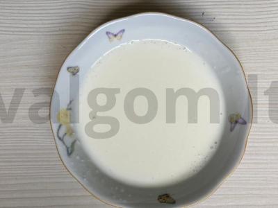 Herkulės su kefyru, avietėmis ir kokosų drožlėmis Žingsnis 3