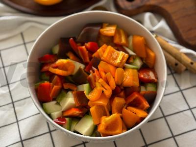 Kalakutienos steikas apelsinų padaže su daržovėmis Žingsnis 4