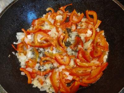 Bulguras su baklažanais ir paprikomis Žingsnis 6