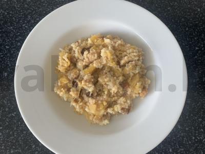 Pšenių košė su razinomis, datulėmis ir pienu orkaitėje Žingsnis 6