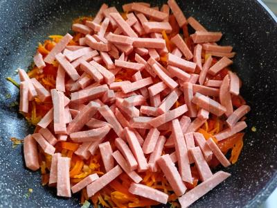 Ryžių sriuba su virtomis-rūkyta dešra Žingsnis 4