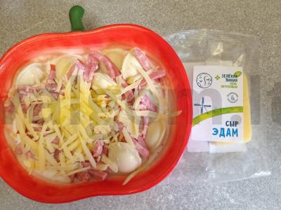 Koldūnų apkepas su rūkytos dešros Žingsnis 6