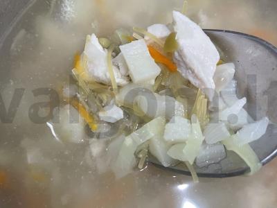 Žirnių ir makaronų sriuba Žingsnis 7