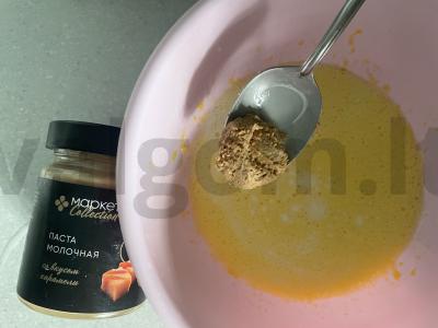 Ploni blynai su pieno pasta Žingsnis 4