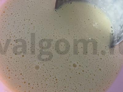 Ploni blynai su pieno pasta Žingsnis 6