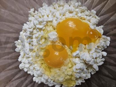 Varškės-bananų apkepas lėtoje viryklėje Žingsnis 1