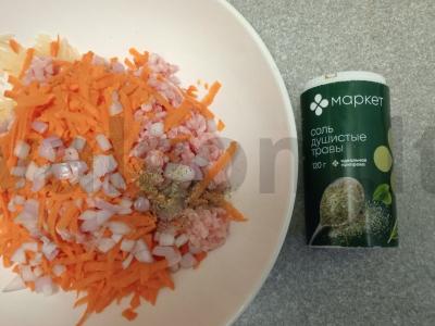 Kiaulienos faršo ežiukai su troškintų daržovių garnyru Žingsnis 4