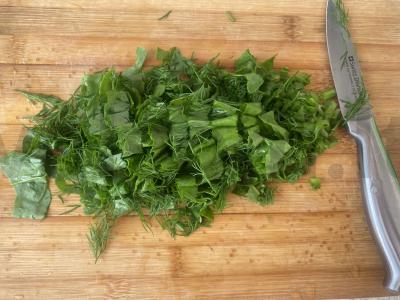 Daržovių salotas „Lengvumas“ Žingsnis 2