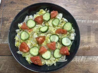 Lengvas daržovių salotas su brie sūriu Žingsnis 4