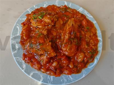 Lobio su vištiena, prieskoniais ir žolelėmis Žingsnis 16