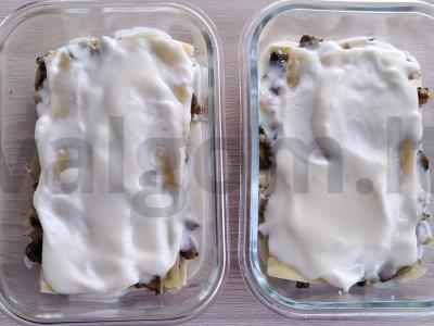 Lazanija su pievagrybiais ir sūriu Žingsnis 8