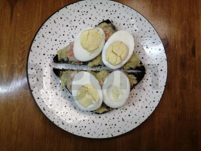 Avokado ir krevetėmis užteptos brusketos Žingsnis 8