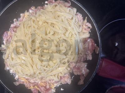 Karbonares makaronai su grietinėlės padažu Žingsnis 5