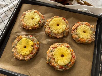 Vištienos lizdai su ananasais ir sūriu Žingsnis 8