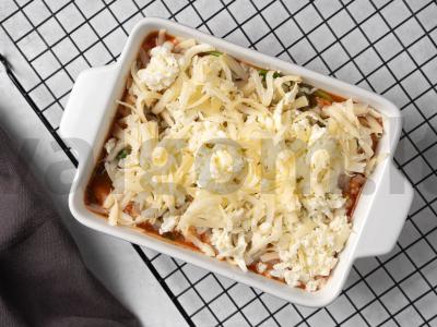 Sūrio apkepas su pupelėmis ir pomidorais Žingsnis 5