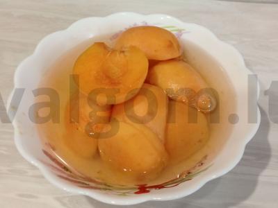 Abrikosai sirupe pagrindine nuotrauka