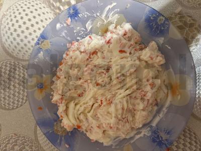 Sushi tortas su krabų lazdelėmis ir krevetėmis Žingsnis 2