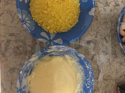 Sushi tortas su krabų lazdelėmis ir krevetėmis Žingsnis 6