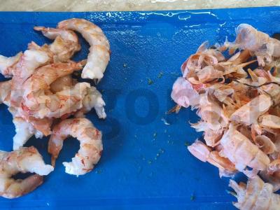 Makaronai su krevetėmis, sūriu ir daržovėmis Žingsnis 4