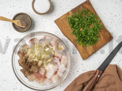 Kurnikas su žuvimi ir ryžiais Žingsnis 8