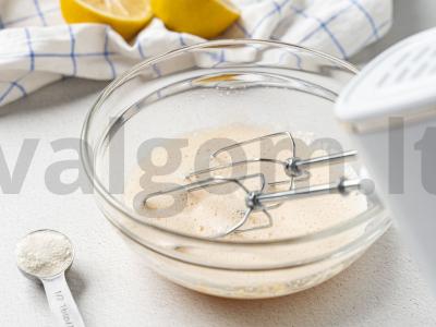 Citrininis pyragas su citrinos kremu Žingsnis 1