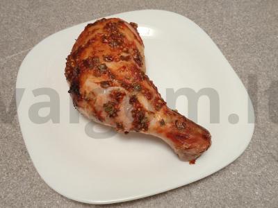 Keptas vištienos šlaunelė pomidorų marinate su grūdėta garstyčia Žingsnis 4