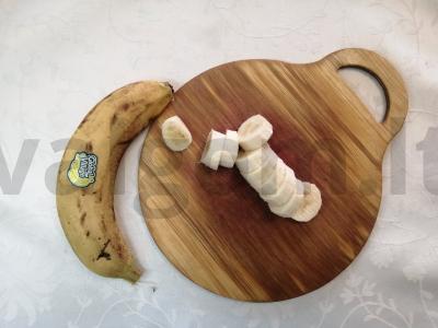 Sūrio blynai su kakava ir bananais Žingsnis 5