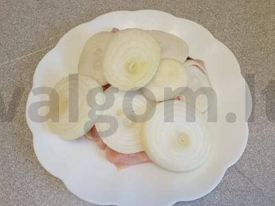 Vištienos krūtinėlės šašlykai su kvietinių kruopų garnyru Žingsnis 3