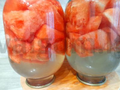 Vasaros arbūzų kompotas Žingsnis 8